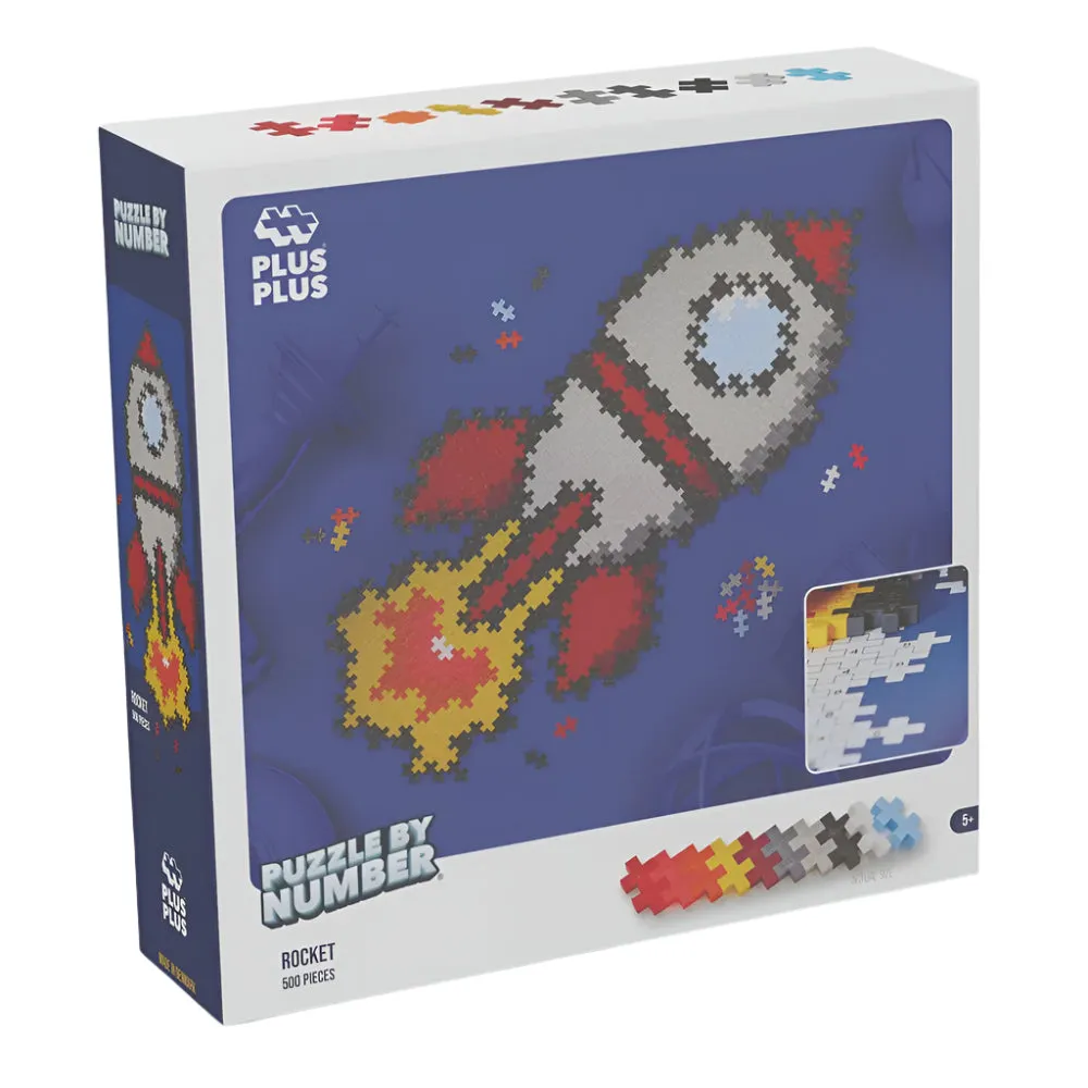 Young learners Plus-Plus - Puzzle By Number - Rocket 500Pcs