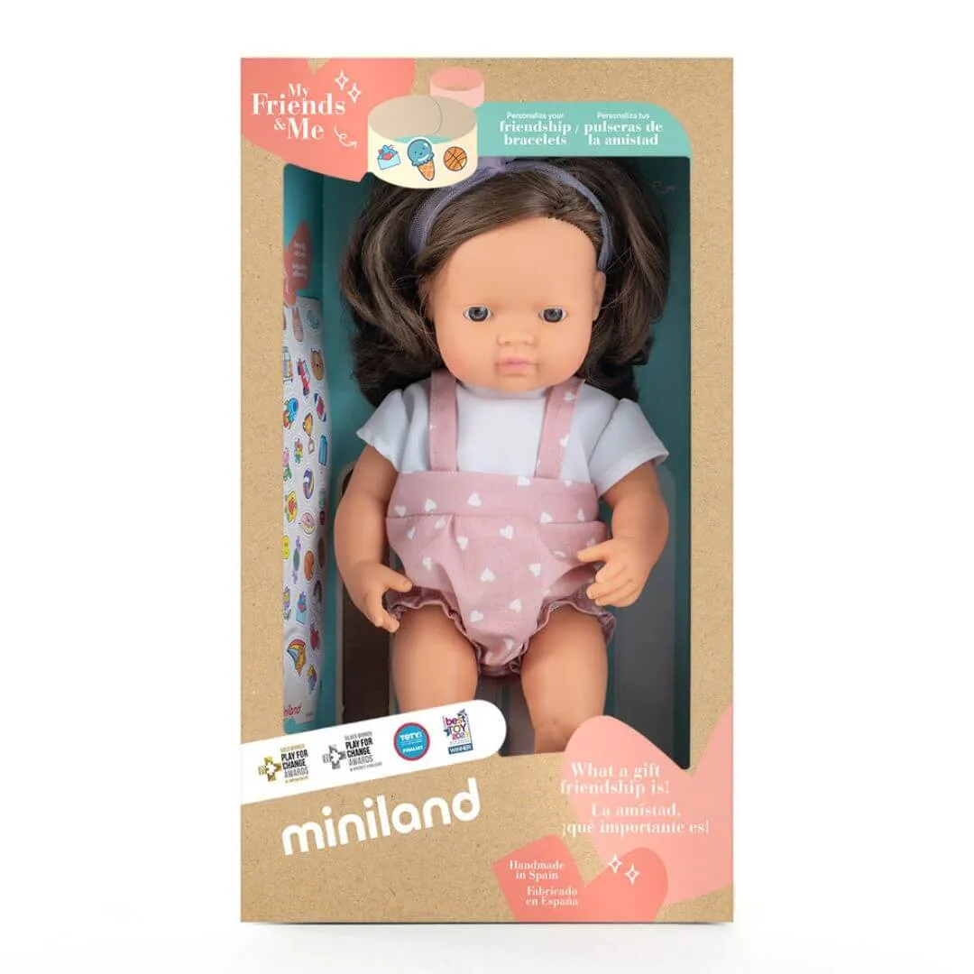 Learning tools Realistic Montessori Doll - White Girl With Brown Hair