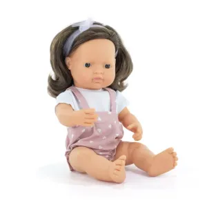 Realistic Montessori Doll - White Girl With Brown Hair Playroom adventures begin here