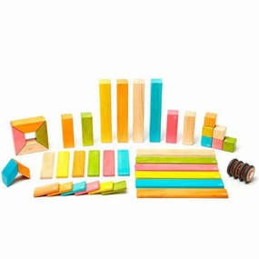 Magnetic Wooden Blocks - 42 Piece Set Tints Quiet play for growing minds