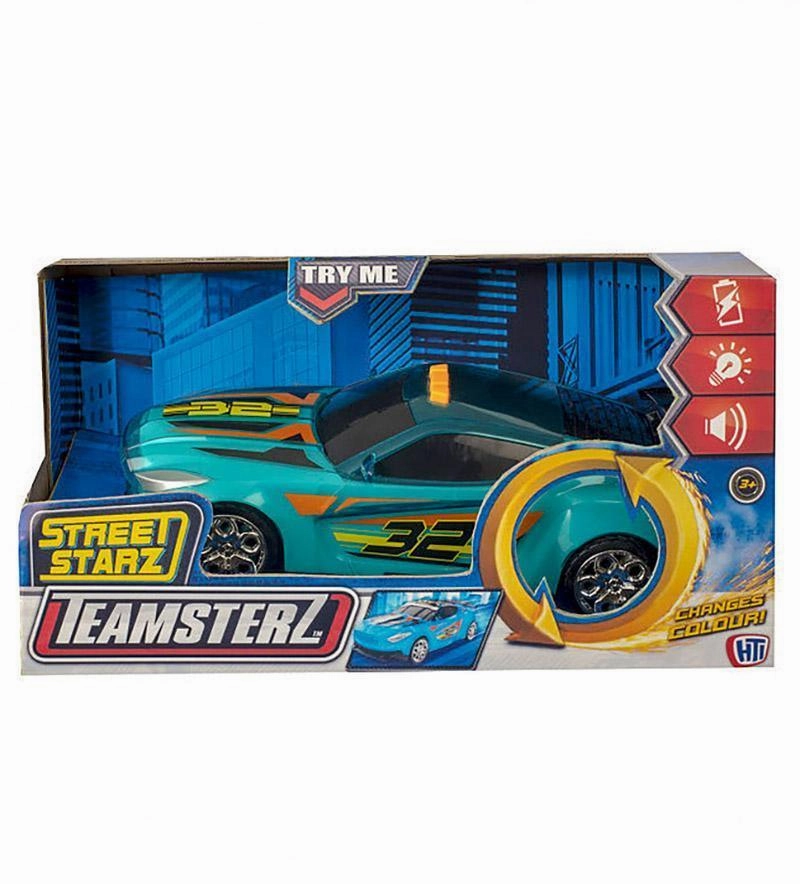 Little creators Fun for curious minds Teamsterz Lights And Sounds Street Starz Green Racing Car