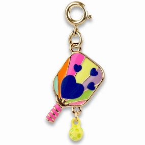 Young imaginations Young minds at work Gold Pickleball Charm