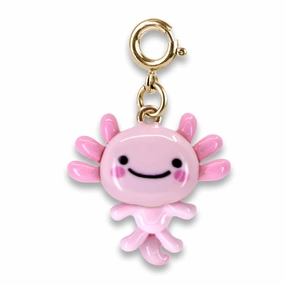Educational fun Gold Swivel Axolotl Charm