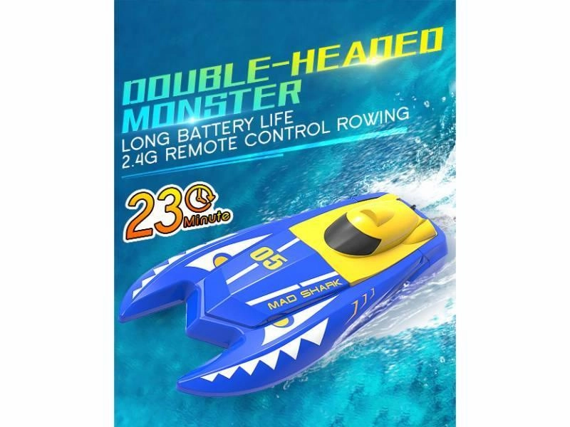 Playroom learning Engaging young minds Remote Controlled Rc Mini Speed Boat - Blue/Yellow