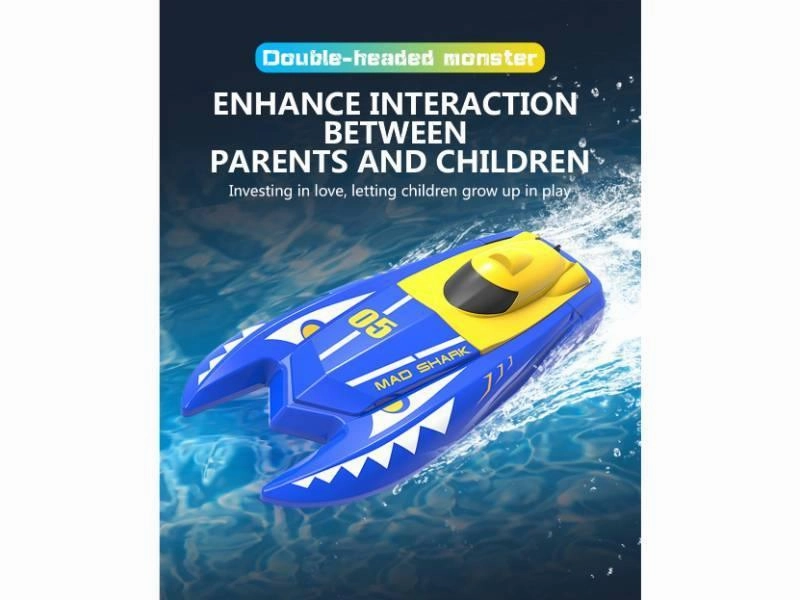Remote Controlled Rc Mini Speed Boat - Blue/Yellow Happy hands Play & learn