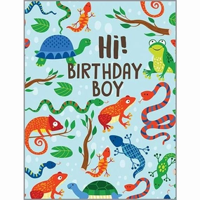 Reptile Birthday Boy Card Young learners Little hands