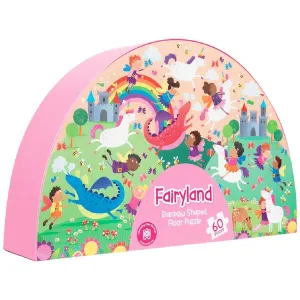 Playful learning 60 Pc Fairyland - Rainbow Shaped Floor Puzzle