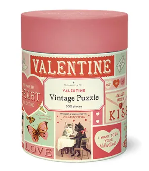 Cavallini & Co. Vintage 500 Piece Valentine Puzzle Curious minds First explorers