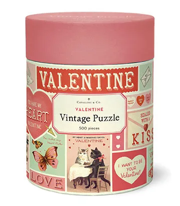 Cavallini & Co. Vintage 500 Piece Valentine Puzzle Curious minds First explorers