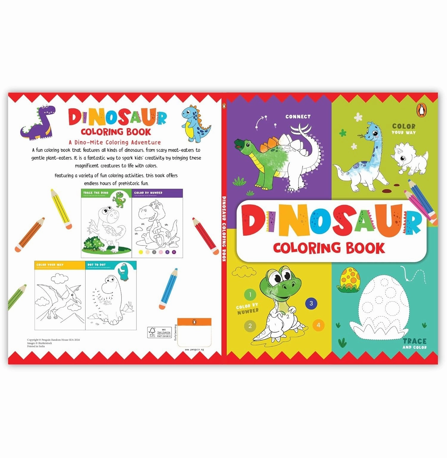 Kids Coloring Book: Dinosaur Fun that fuels growth