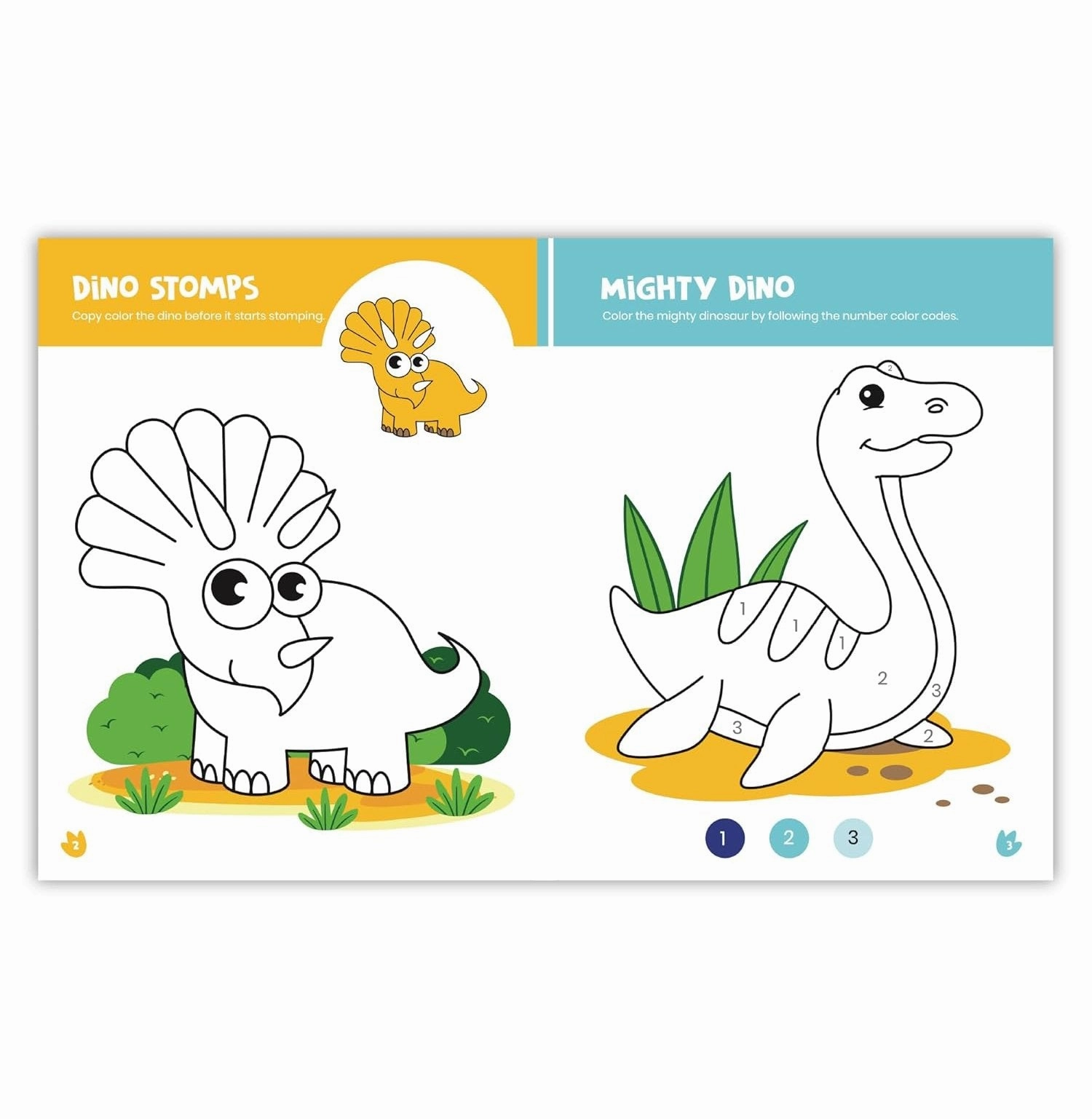 Little learners Kids Coloring Book: Dinosaur