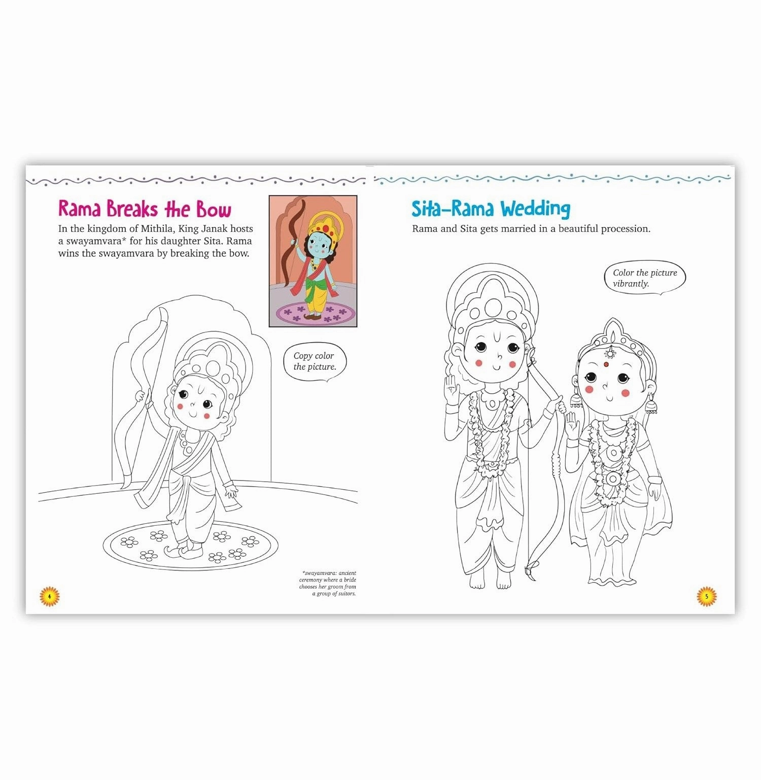 Kids Colouring Book: Ramayana Happy hands Little hands