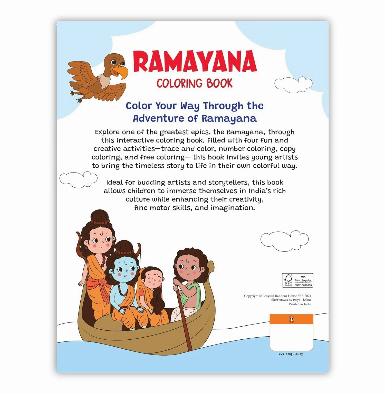Little learners Kids Colouring Book: Ramayana