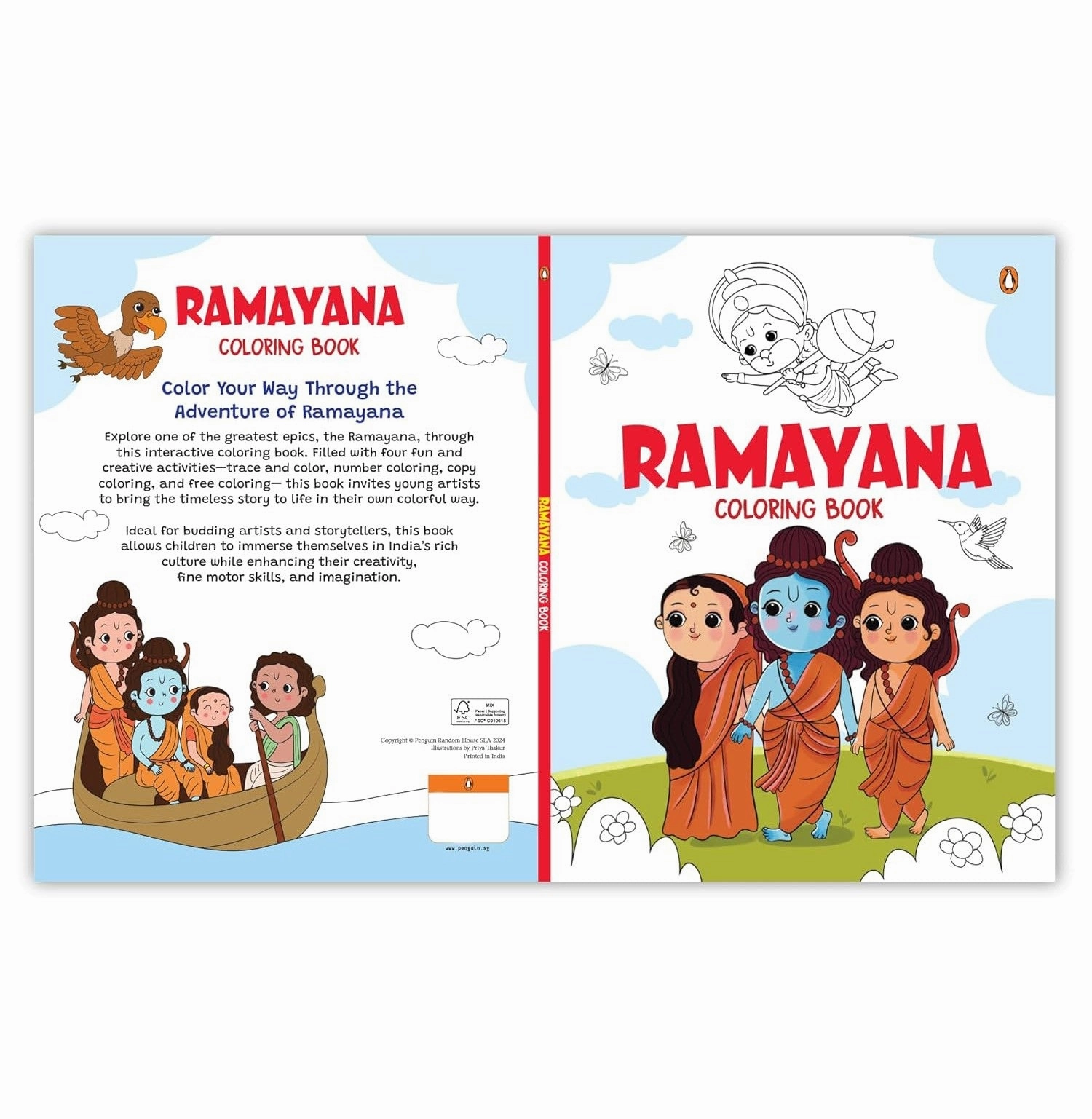 Kids Colouring Book: Ramayana Fun for curious minds Sensory fun for little hands