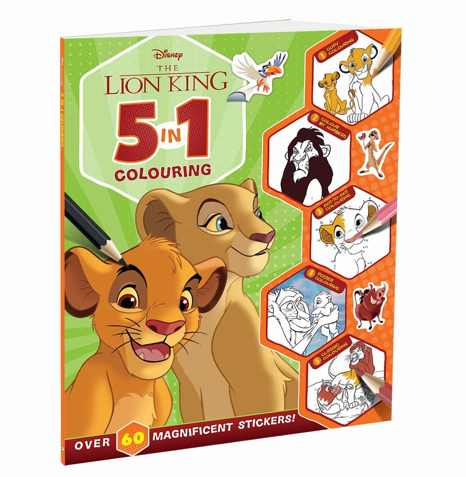 Disney The Lion King: 5:In:1 Colouring : Stickers Coloring And Activities Books For Kids [Paperback] Parragon Early discovery