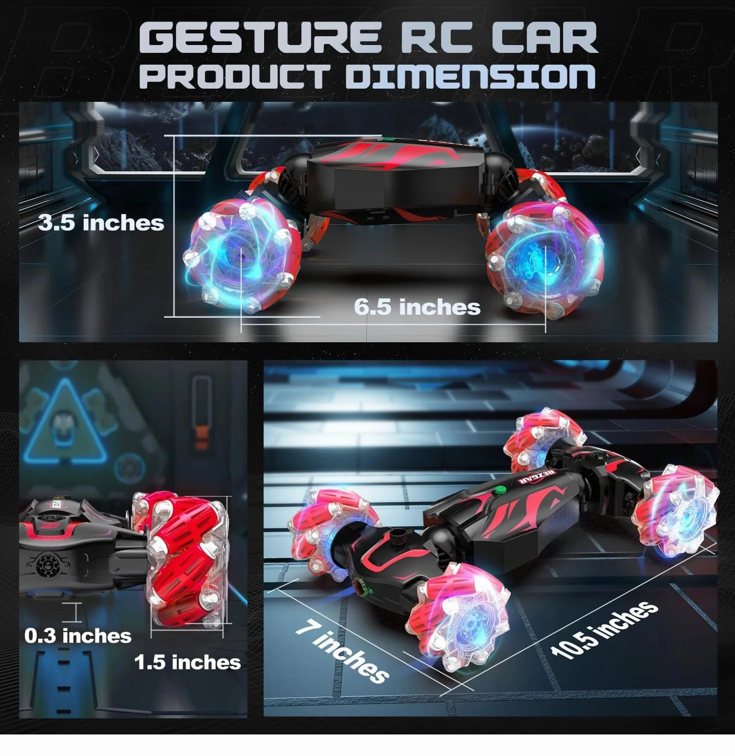 Rolling Drifting Rc Stunt Climbing Car With Lights - Assortment Engaging young minds Educational fun