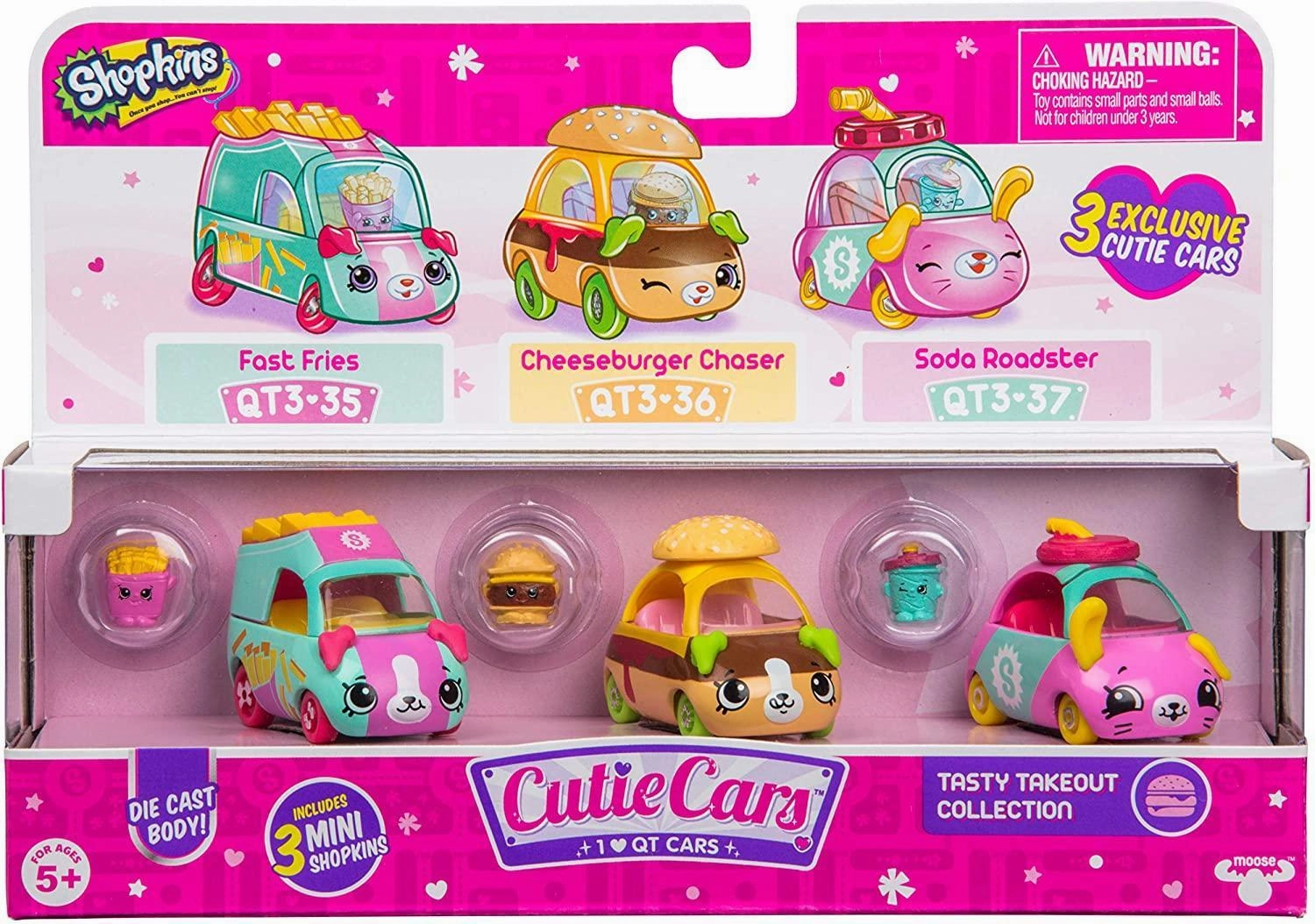 Shopkins Cutie Cars 3-Cars Pack - Assortment Little creators Learning through play