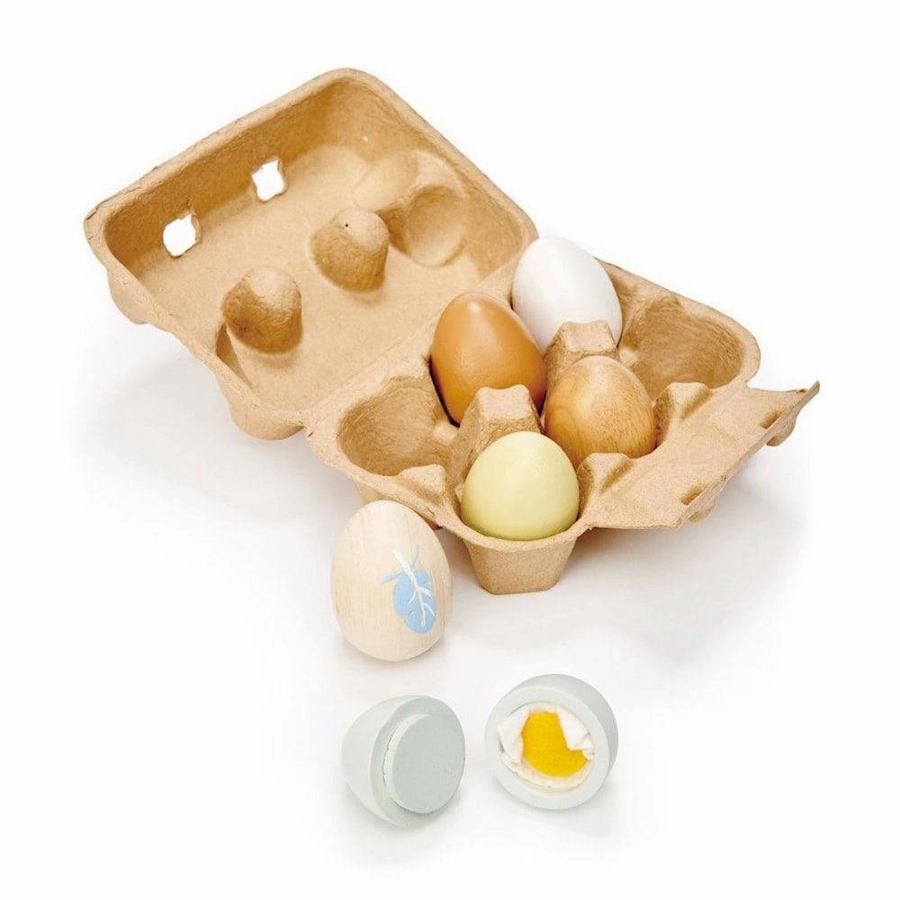 Early learning Kid-focused experiences Wooden Eggs, Set Of 6