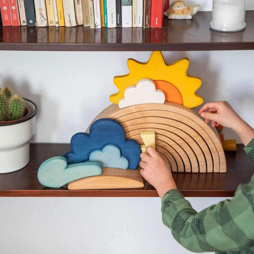 Young learners Nurturing minds Wooden Weather Building Set
