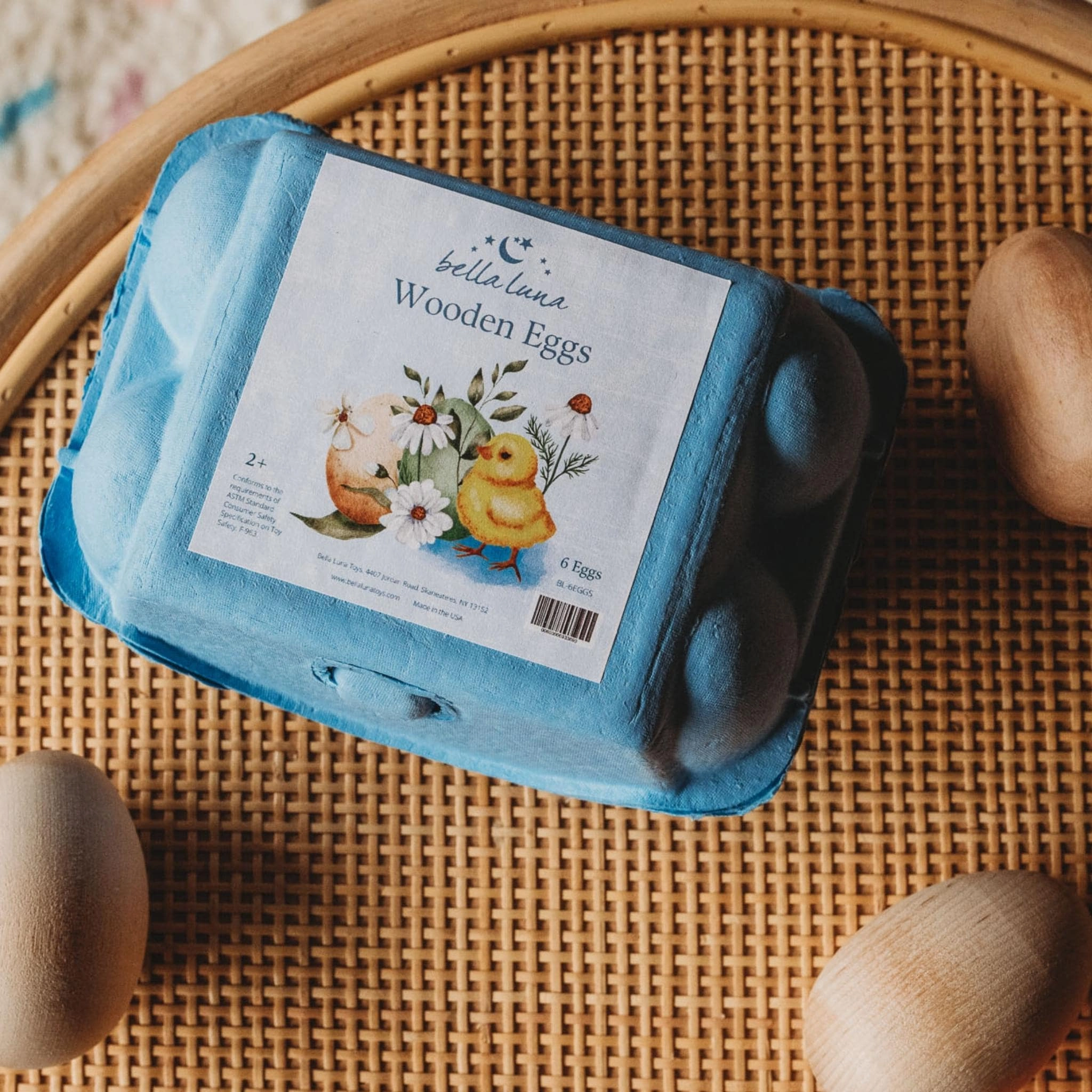 Bella Luna Wooden Toy Eggs, 6 Pack Early discovery