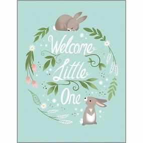 Exploration made fun Young minds at work Welcome Little One Rabbits Baby Card