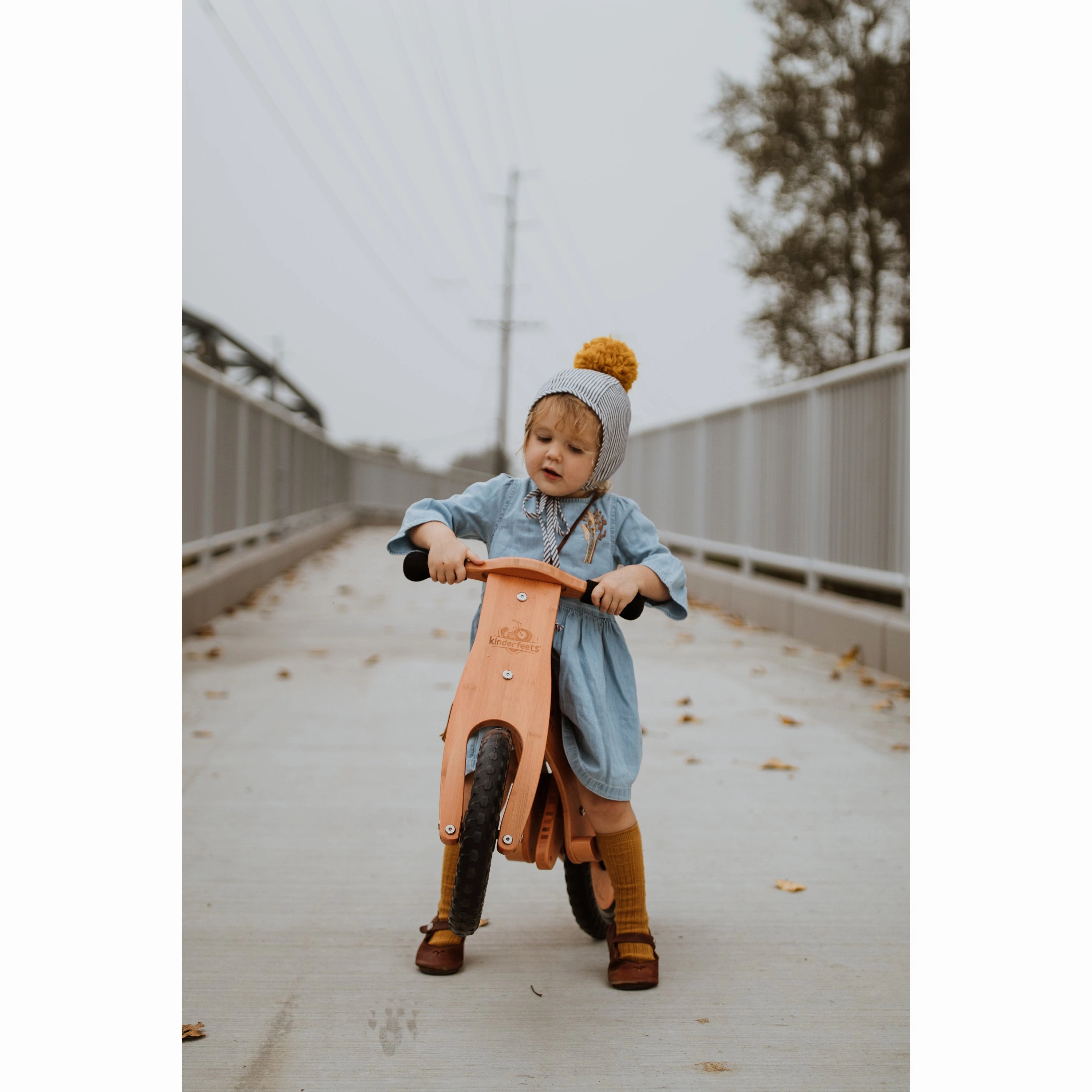 Kinderfeets Balance Bike - Bamboo 84X35.6X55Cm Early discovery Preschool minds