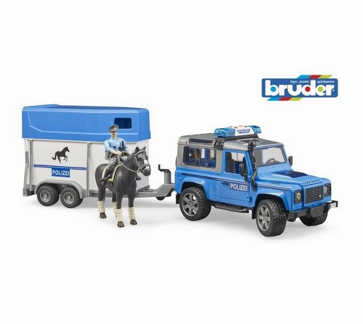 Land Rover Defender Police Vehicle W/Horse Trailer 02588 Young learners Everyday learning
