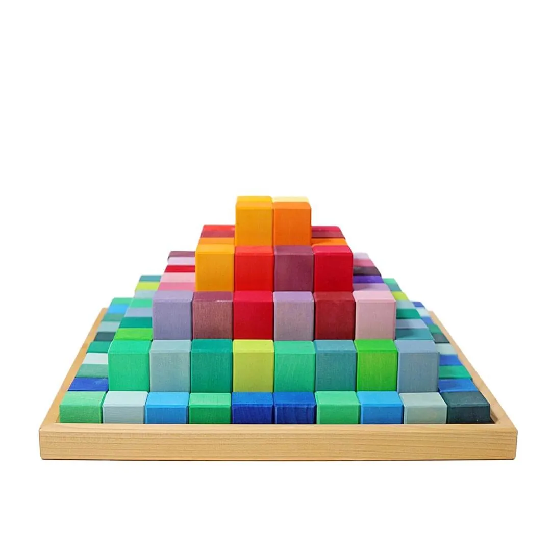 Large Stepped Pyramid Wooden Math Blocks Fun that fuels growth Learning tools