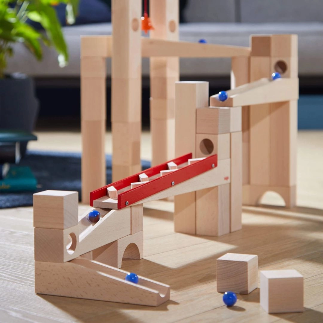 Large Wooden Marble Run Set Enrichment activities