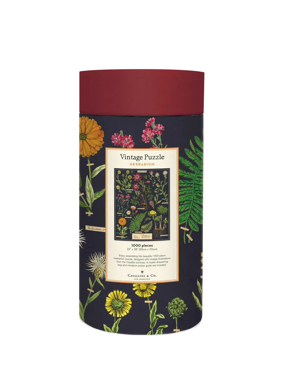 Educational fun Mindful play Cavallini & Co. Herbarium 1000 Piece Puzzle