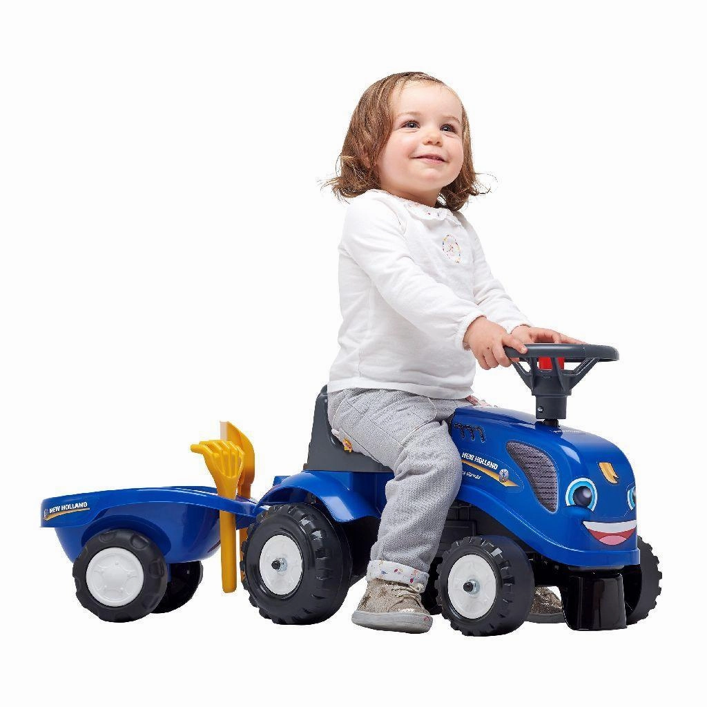 Falk Baby New Holland Ride-On Toddler Tractor Set Happy hands Busy kids