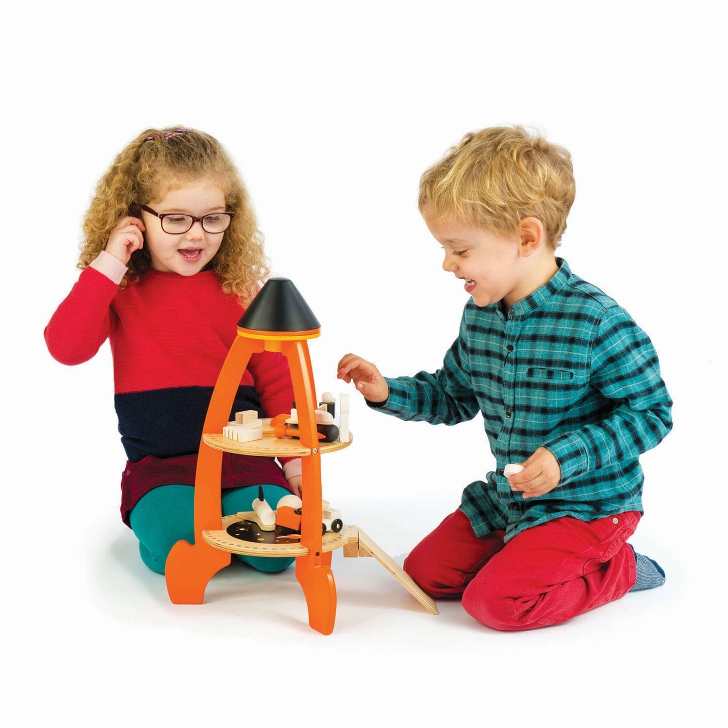 Cosmic Wooden Rocket Play Set Growth tools