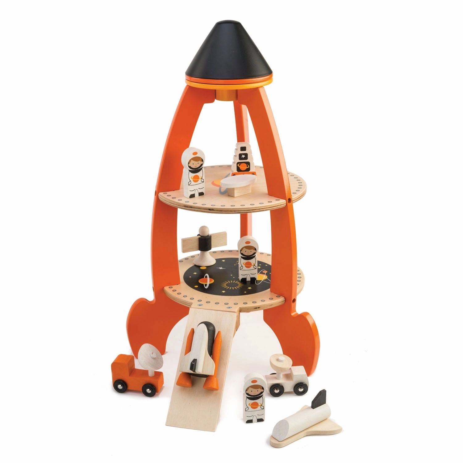 Fun that fuels growth Little learners Cosmic Wooden Rocket Play Set