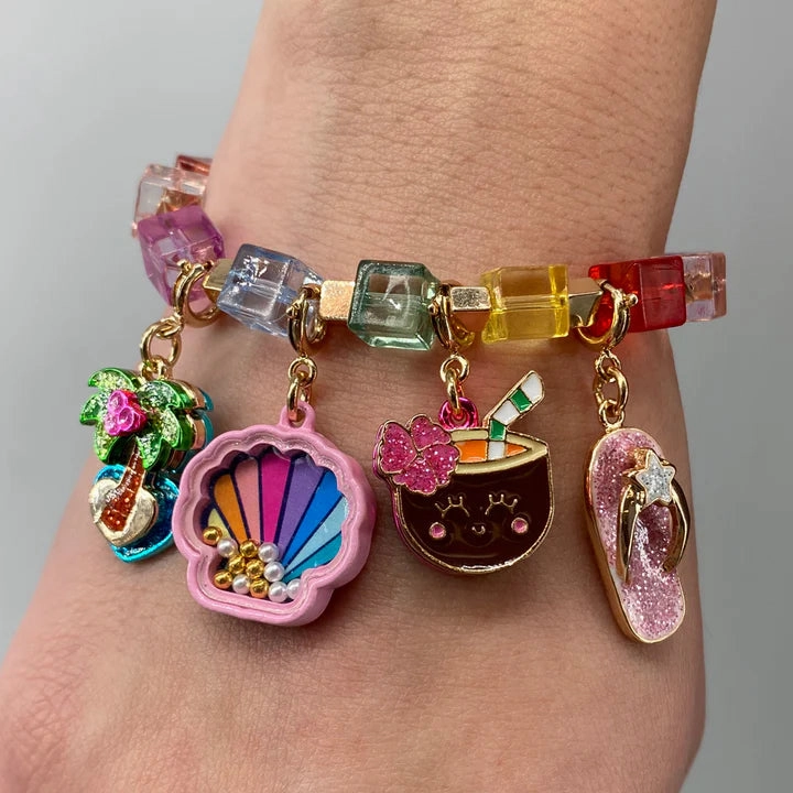 Gold Glitter Flip Flop Charm Learning tools