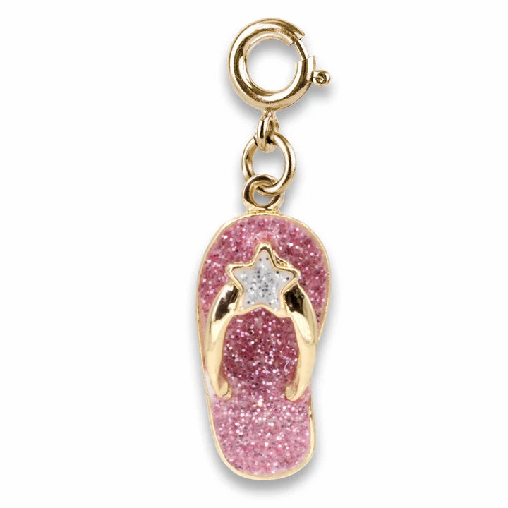 Gold Glitter Flip Flop Charm Curiosity starters