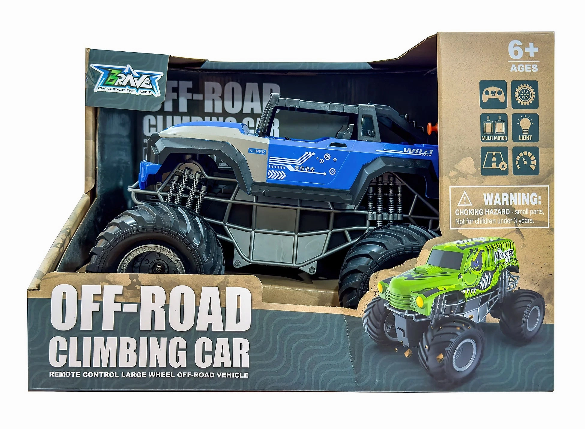 Tools for tiny thinkers Rc Monster Truck - Off Road Climbing Car 1:16 Scale - Assorted