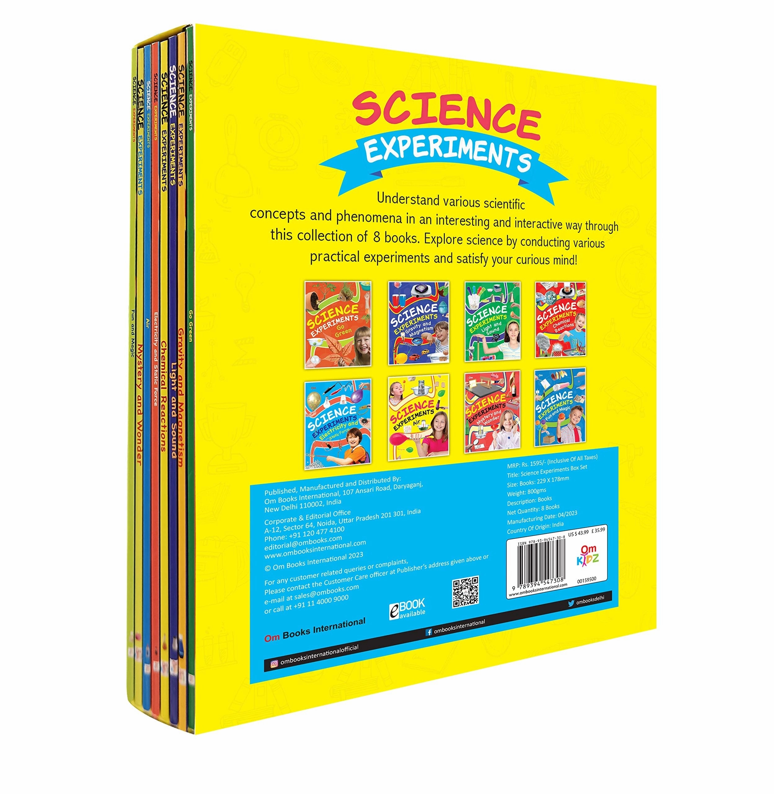 Playroom learning Mindful play Science Experiments: Collection Of 8 Books : Science Activity Book For Kids : Simple Fun And Engaging Activities For Kids [Paperback] Om Books Editorial Team