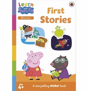 Learn With Peppa: First Stories Sticker Activity Book [Paperback] Peppa Pig Moments of imagination Fun for curious minds