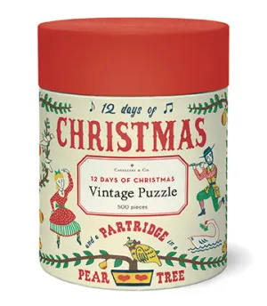 Creative time for curious minds Kid-focused experiences Cavallini & Co. Twelve Days Of Christmas 500 Piece Holiday Puzzle