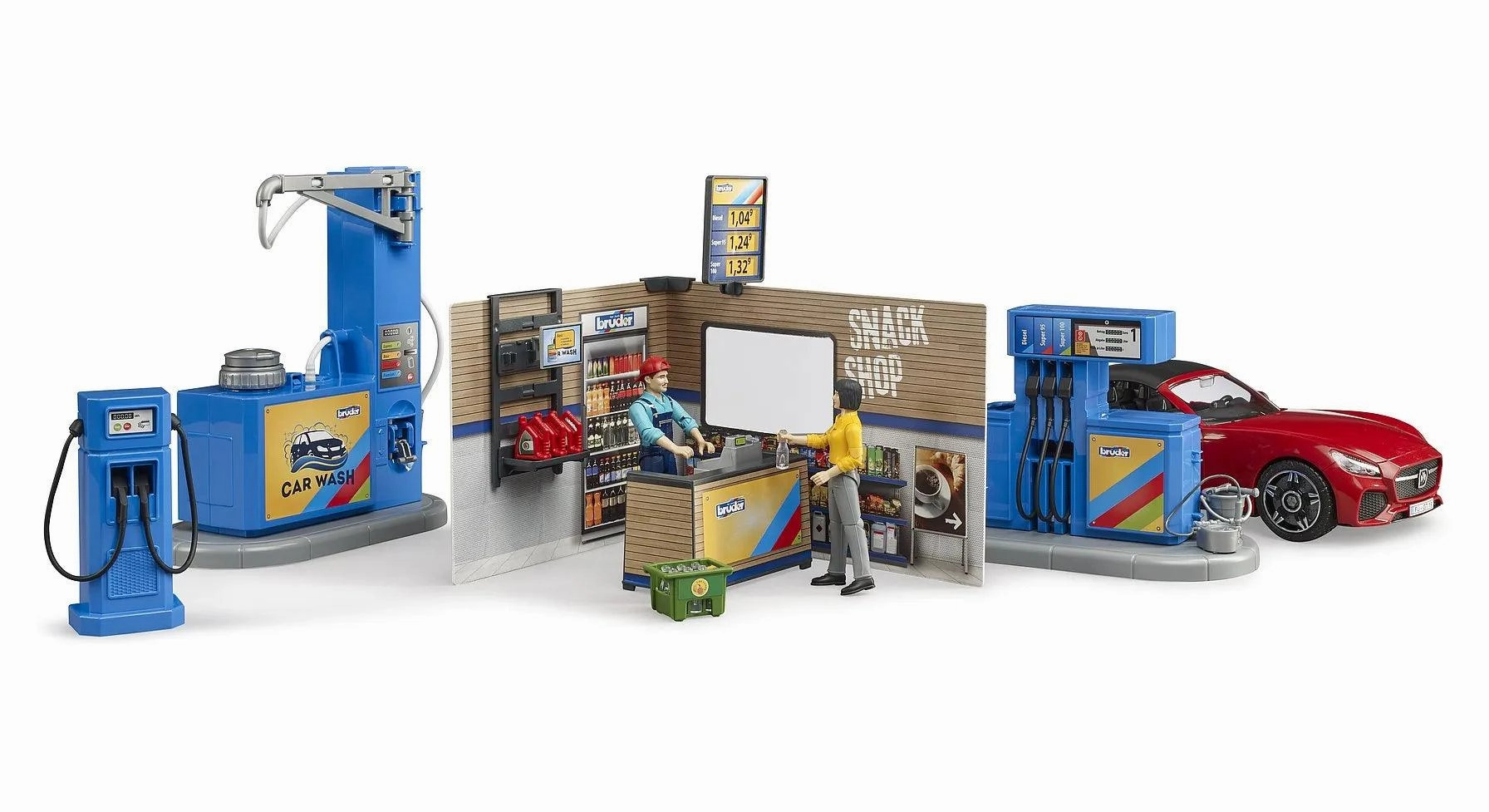 Bruder Bworld Filling Station With Vehicle And Car Wash Early discovery