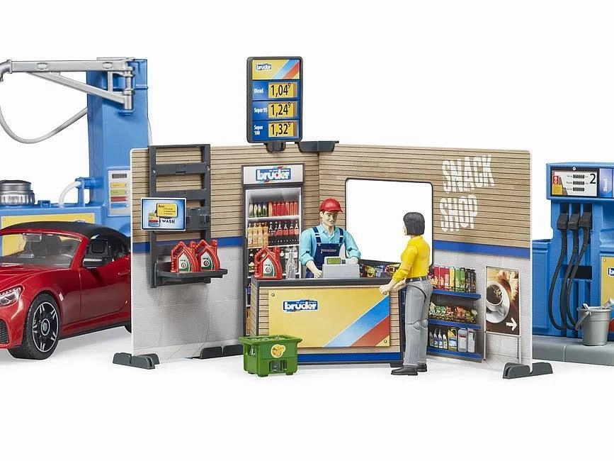 Active learners Tiny thinkers Bruder Bworld Filling Station With Vehicle And Car Wash