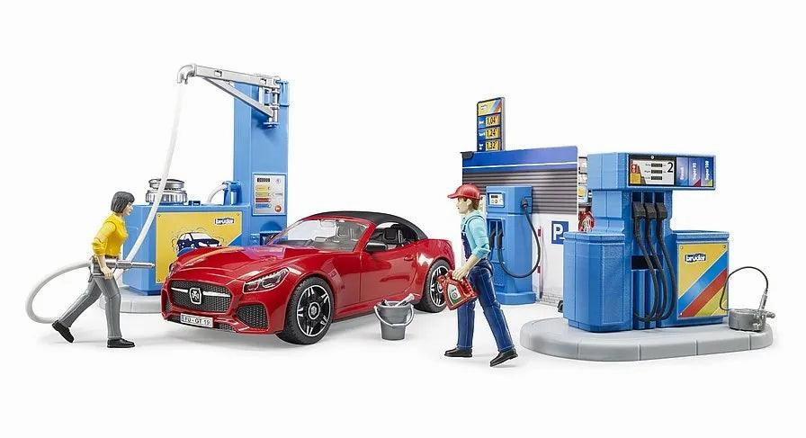 Learning tools Bruder Bworld Filling Station With Vehicle And Car Wash