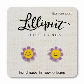 Playful learning Playroom learning Happy Daisy Earring Purple