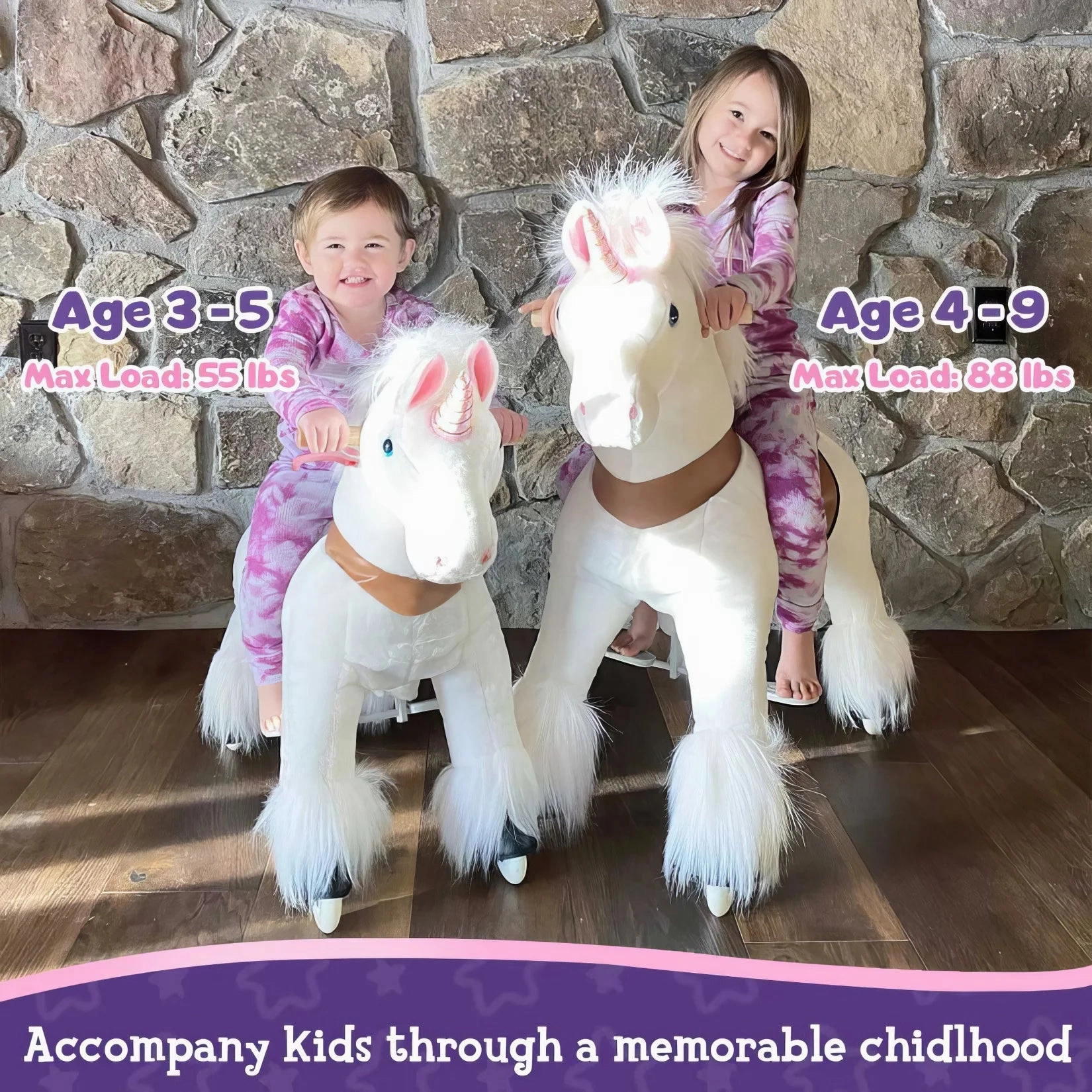 Tools for tiny thinkers Ponycycle Mechanically Walking Ride-On White Unicorn - Age 7 
