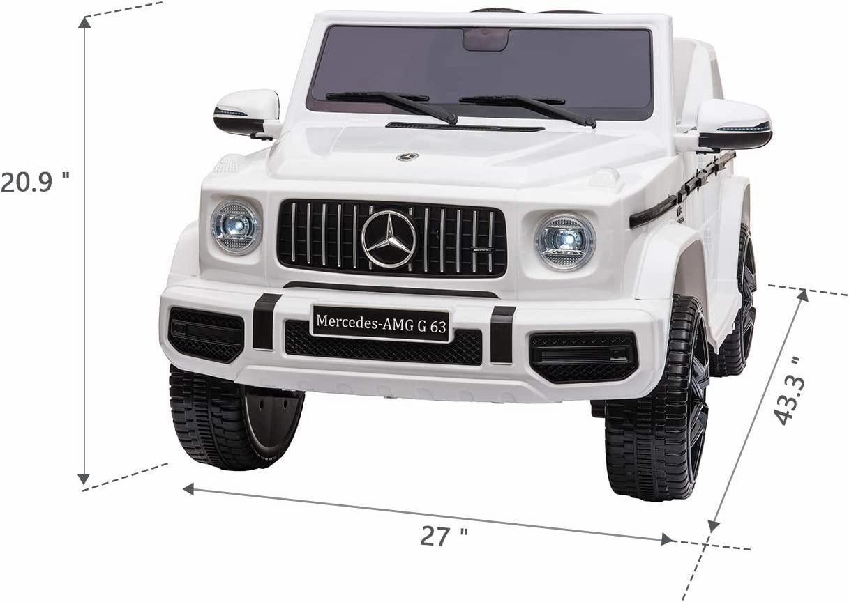 Smart activities for young learners Skill-building tools Mercedes-Benz Amg G63 Battery Ride-On Car With Remote Control - White