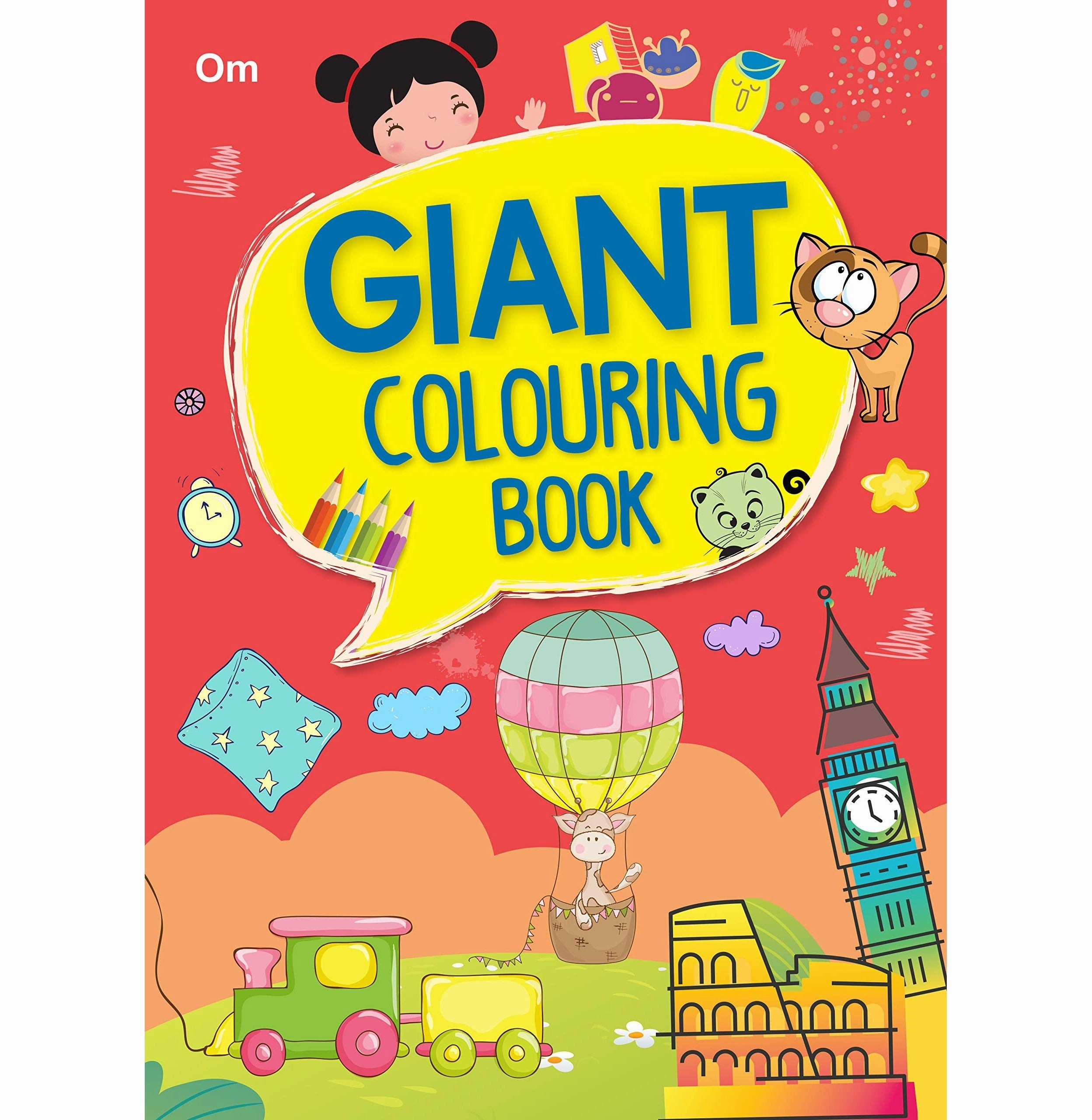 Home learning tools Colouring Book : Giant Colouring Book For Kids [Paperback] Om Books Editorial Team