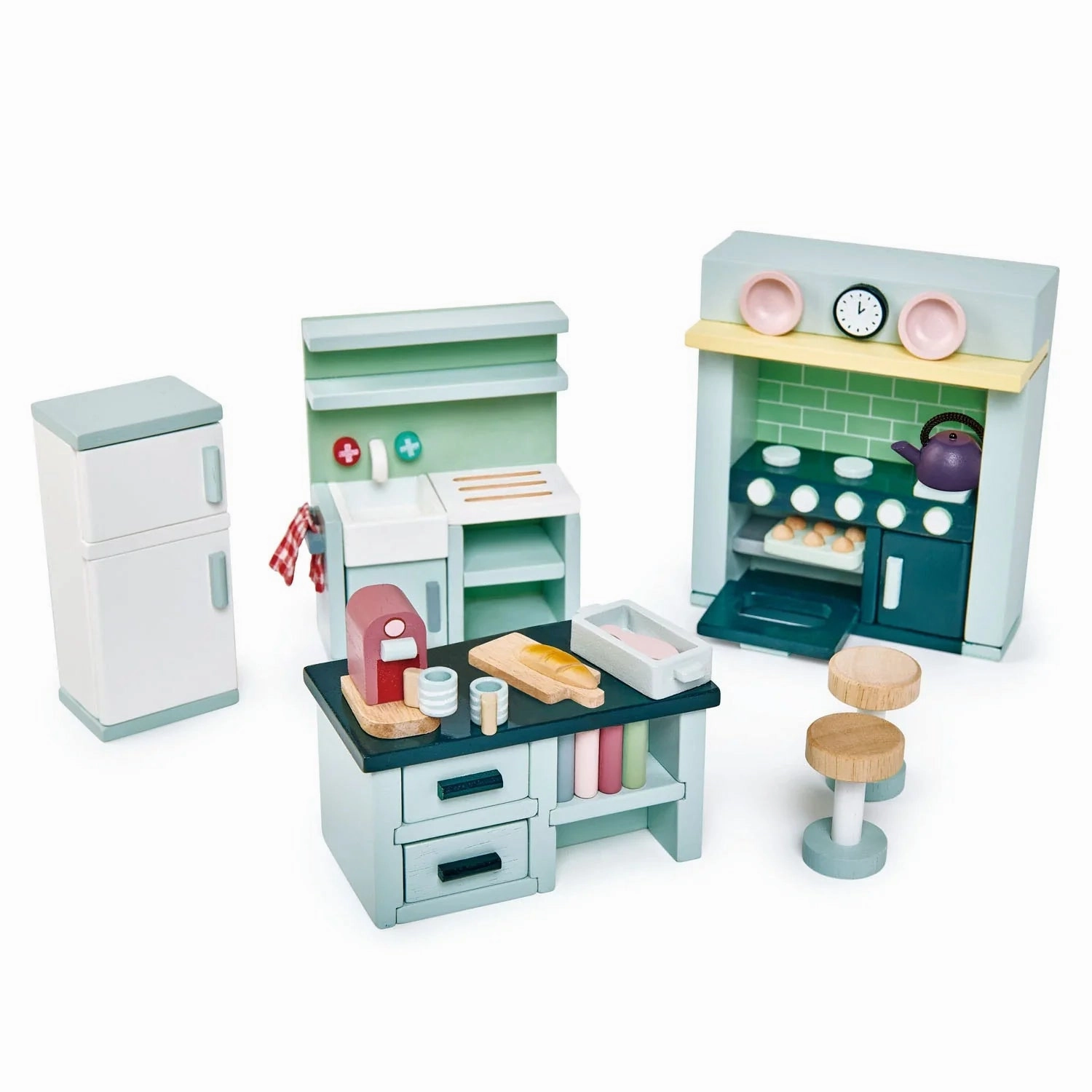 Dovetail Wooden Dollhouse Kitchen Set Play & learn Curiosity starters