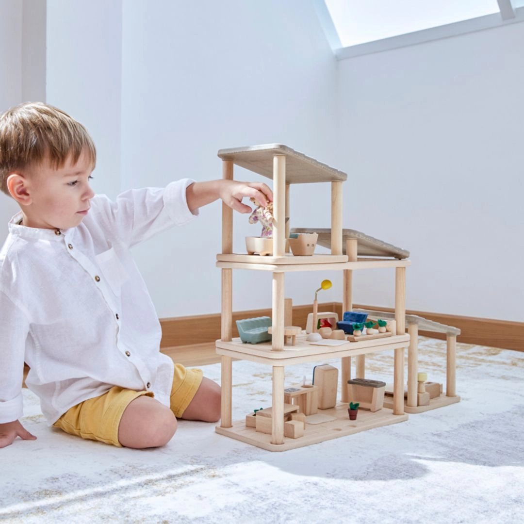 Child development Exploration made fun Planspace Modular Wooden Dollhouse - Bedroom