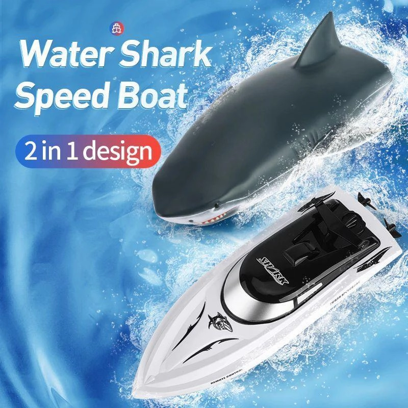 Inspiring creativity Shark Head 2-In-1 Remote Controlled Rc Speed Boat