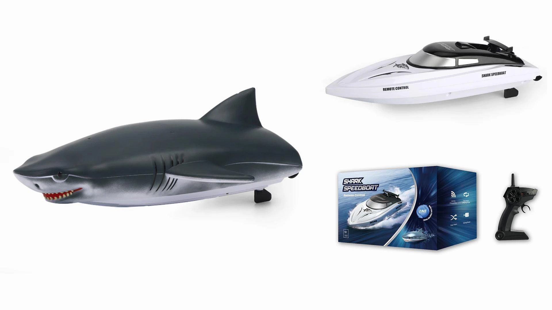 Playful learning Shark Head 2-In-1 Remote Controlled Rc Speed Boat